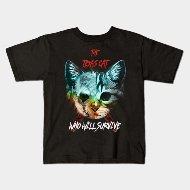 The Texas Chainsaw Cat? Kids T-Shirt by Frajtgorski